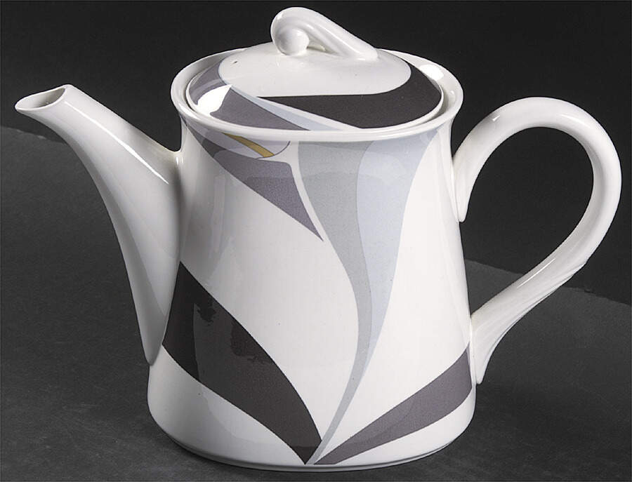 Gotham Gray Tea/Coffee Pot & Lid by Noritake-1