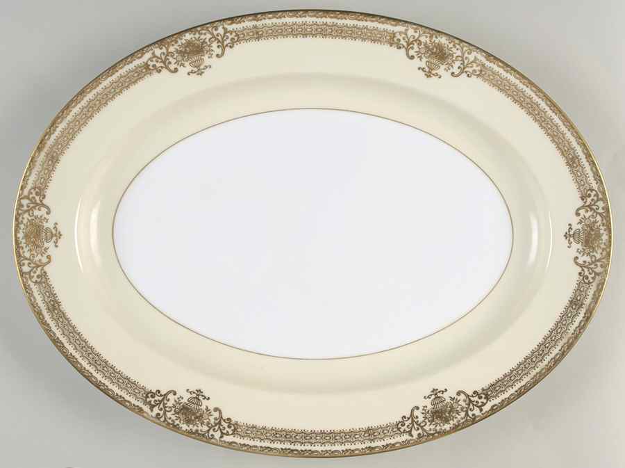 Gold Grande 16" Oval Serving Platter by Noritake-1