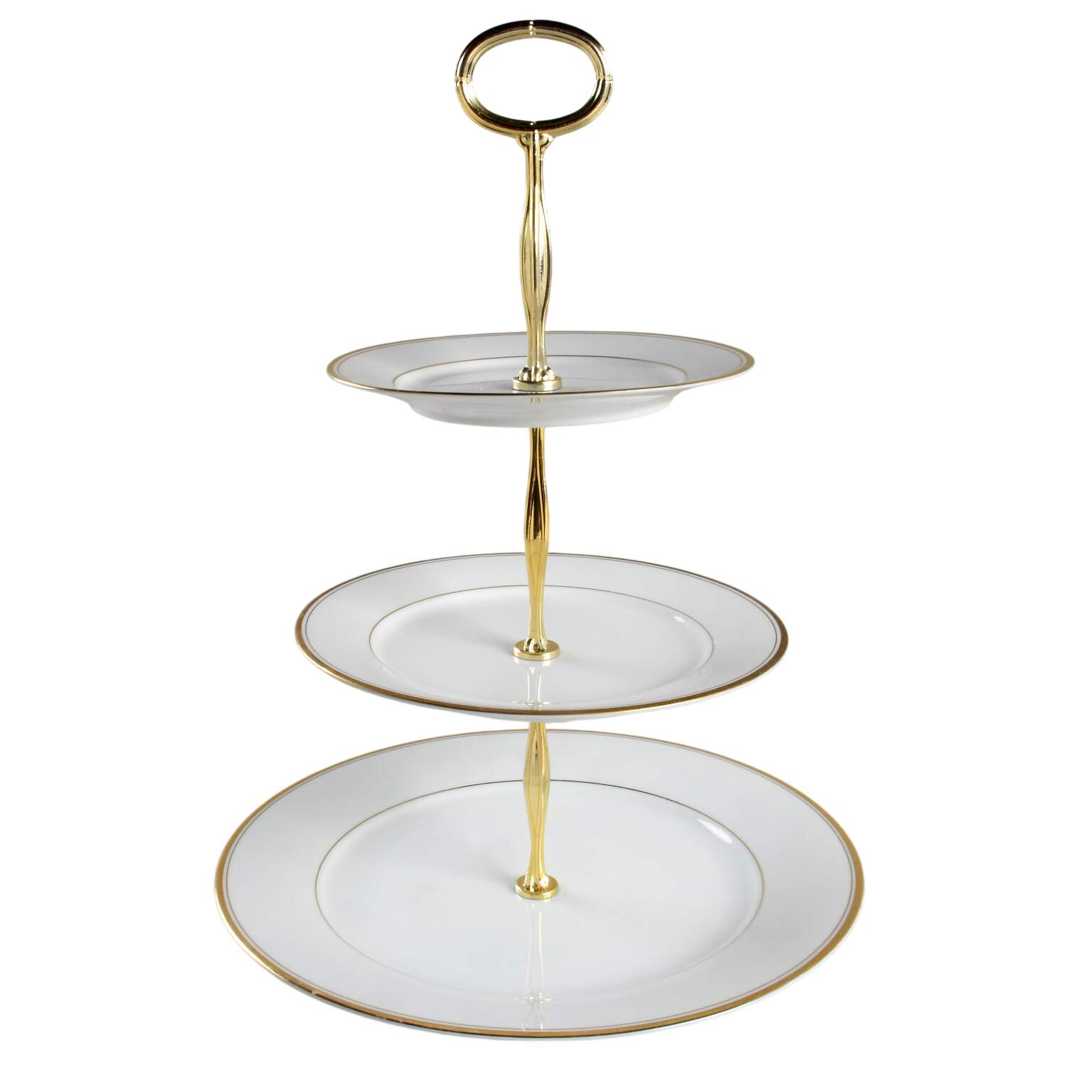 Goldart 13 7/8"-14 1/4" 3-Tiered Serving Tray(DP,SP,BB) HC by Noritake-1