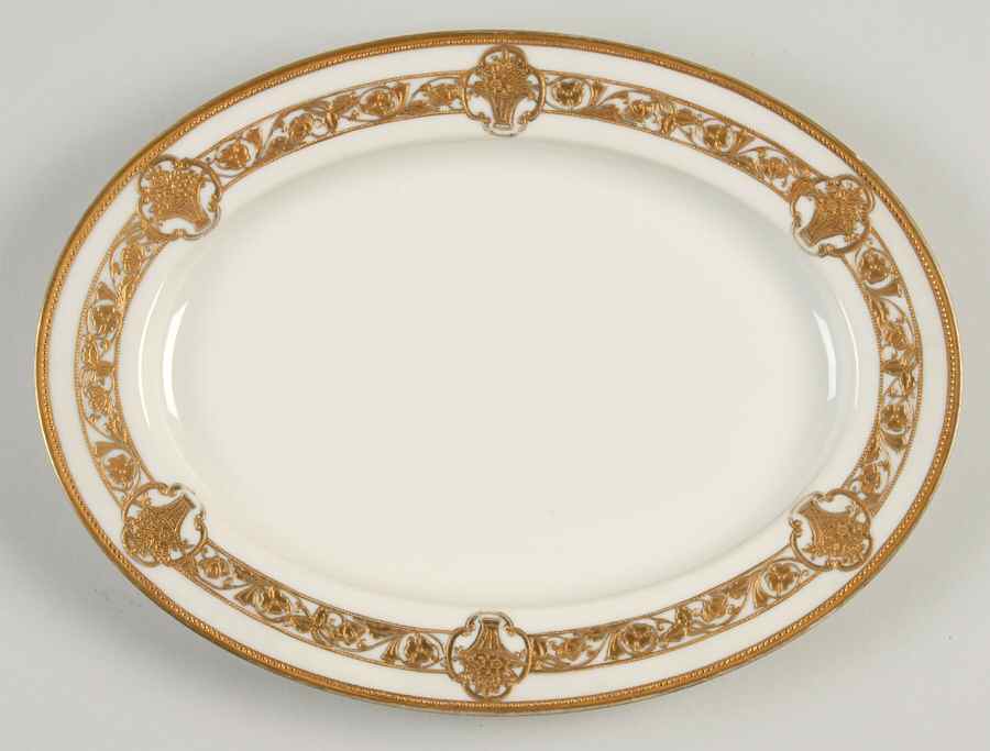 Gold Lace 11" Oval Serving Platter by Noritake-1
