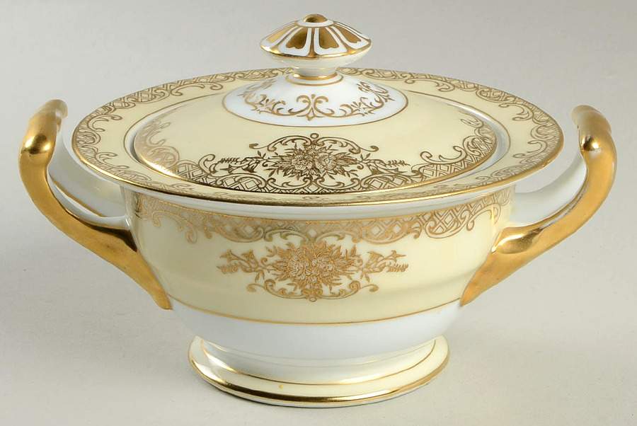 Goldalia Sugar Bowl & Lid by Noritake-1