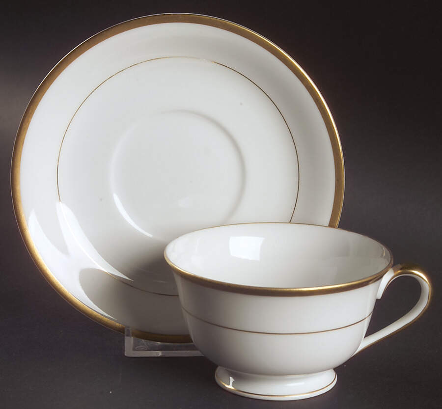 Goldcroft (No #) Footed Cup & Saucer Set by Noritake-1