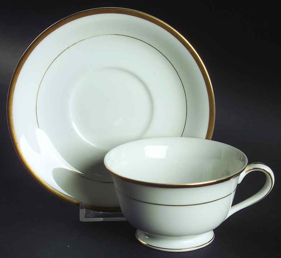 Goldcroft (No #) Footed Cup & Saucer Set by Noritake-1
