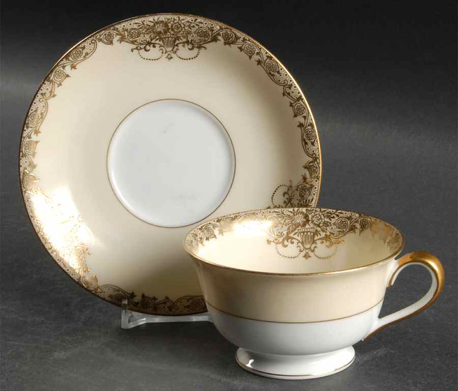 Goldcella Footed Cup & Saucer Set by Noritake-1