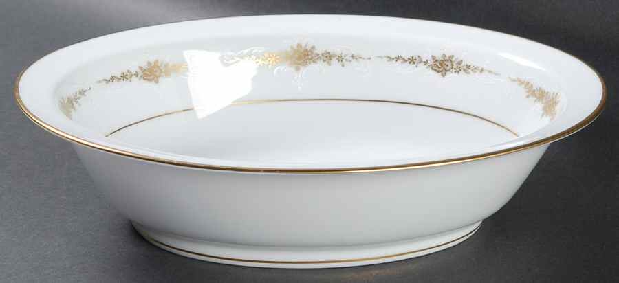 Goldcourt 10" Oval Vegetable Bowl by Noritake-1