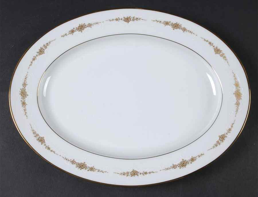Goldcourt 11" Oval Serving Platter by Noritake-1