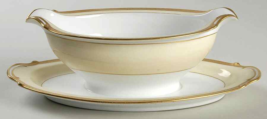 Goldcrest Gravy Boat with Attached Underplate by Noritake-1