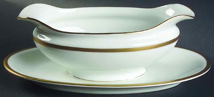 The Goldena Gravy Boat with Attached Underplate by Noritake-1