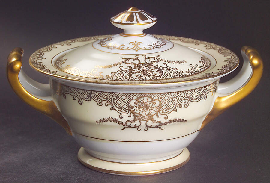 Goldenglo Sugar Bowl & Lid by Noritake-1