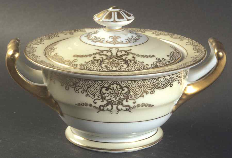 Goldenglo Sugar Bowl & Lid by Noritake-1