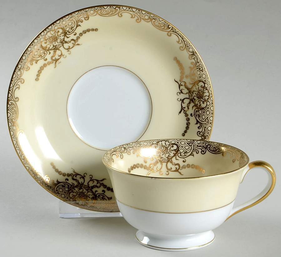 Goldenglo Footed Cup & Saucer Set by Noritake-1