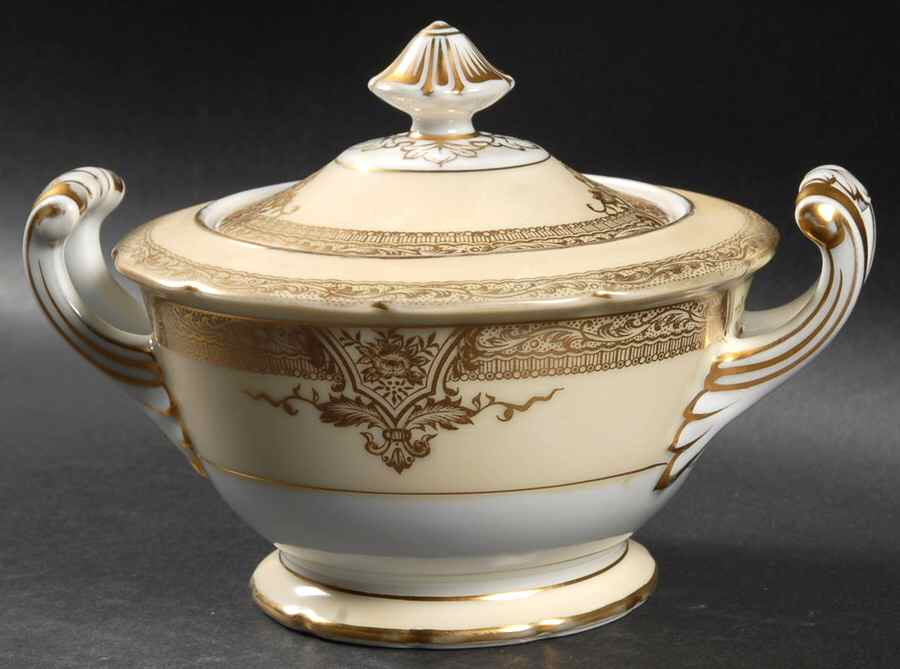 Goldette Sugar Bowl & Lid by Noritake-1