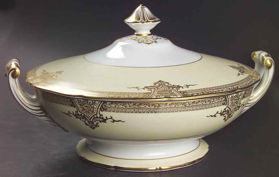 Goldette Round Covered Vegetable by Noritake-1