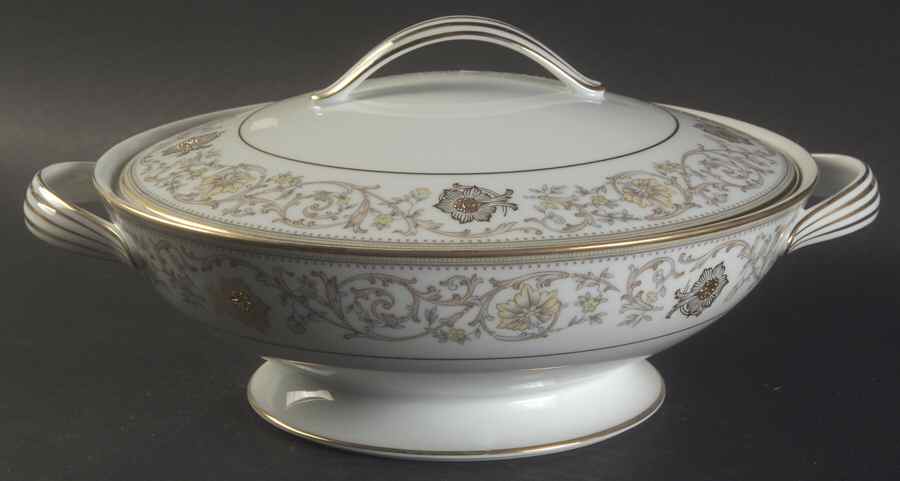 Goldette Round Covered Vegetable by Noritake-1