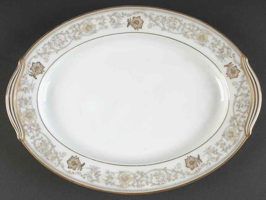 Goldette 11" Oval Serving Platter by Noritake-1