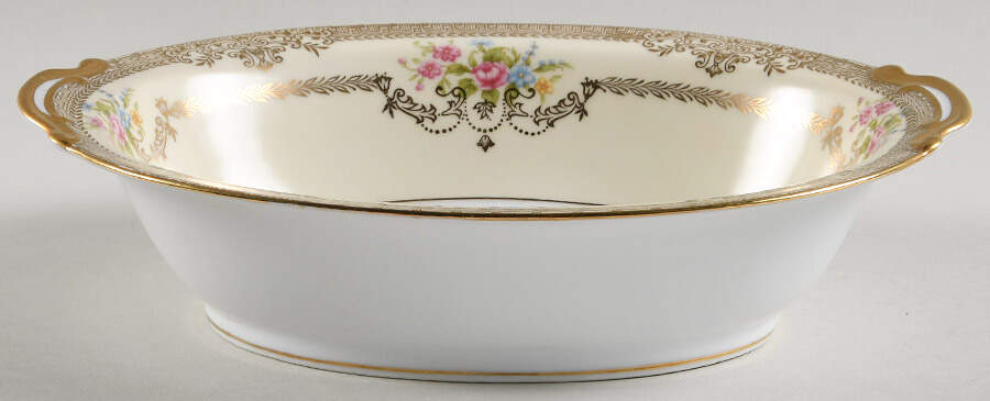Goldfleur 9" Oval Vegetable Bowl by Noritake-1