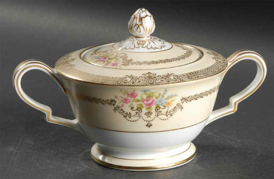 Goldfleur Sugar Bowl & Lid by Noritake-1