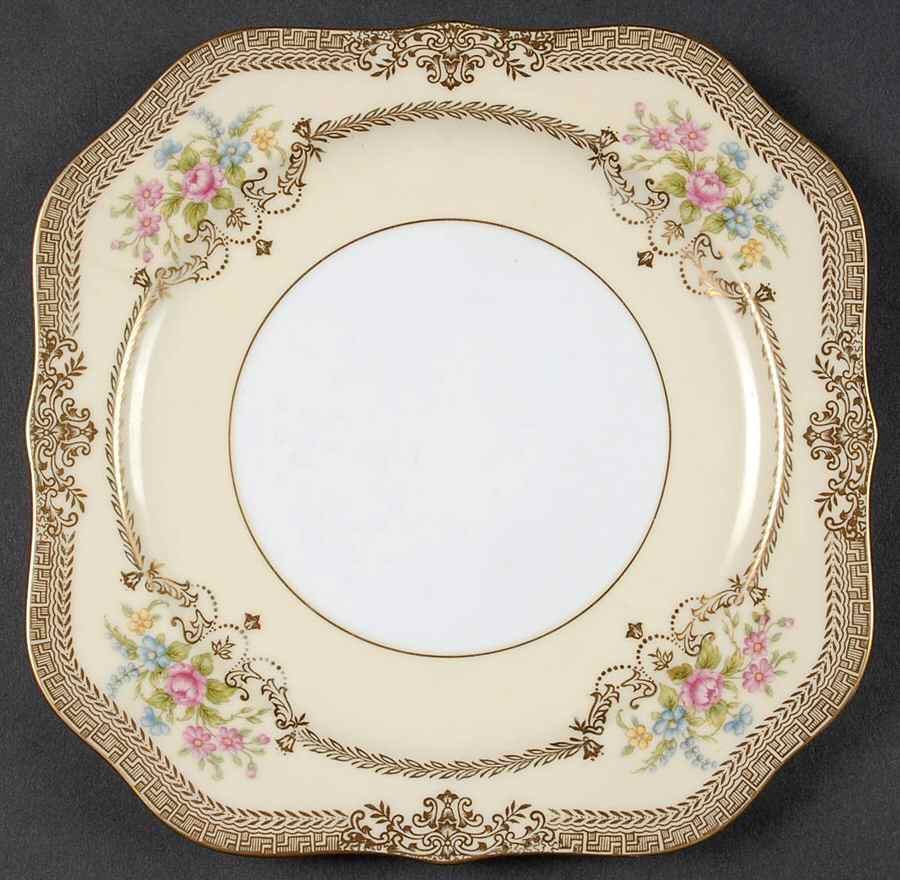 Goldfleur Square Salad Plate by Noritake-1