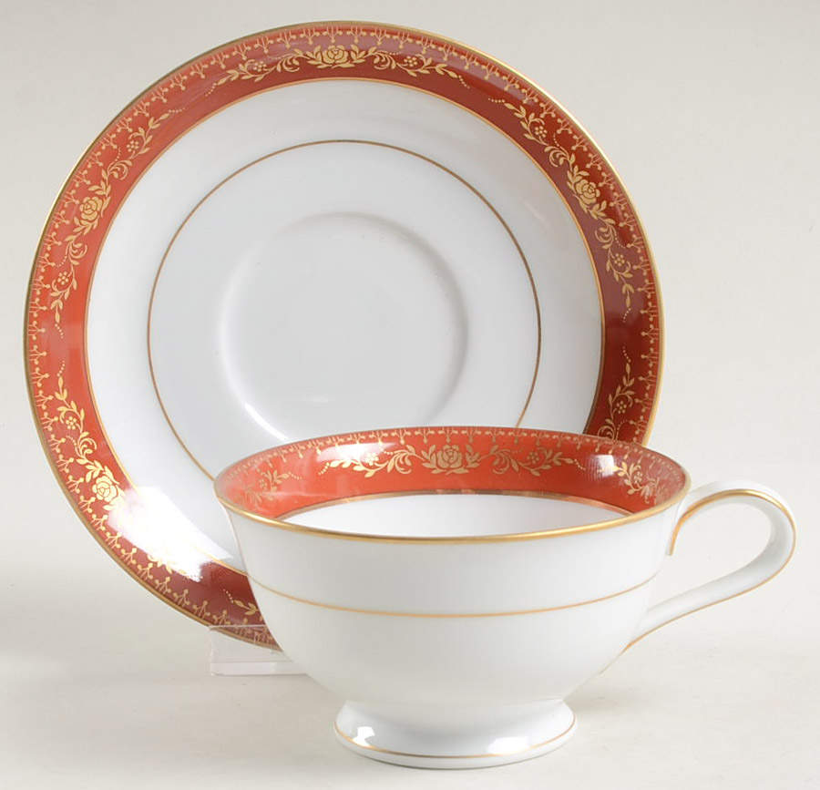 Goldhill Footed Cup & Saucer Set by Noritake-1