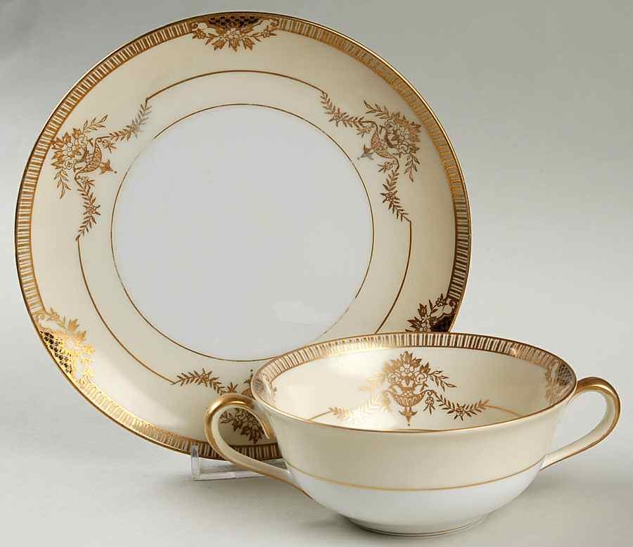 Goldier Flat Cream Soup Bowl & Saucer Set by Noritake-1