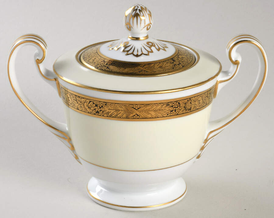 Goldkin (4985) Mini Sugar Bowl & Lid by Noritake-1