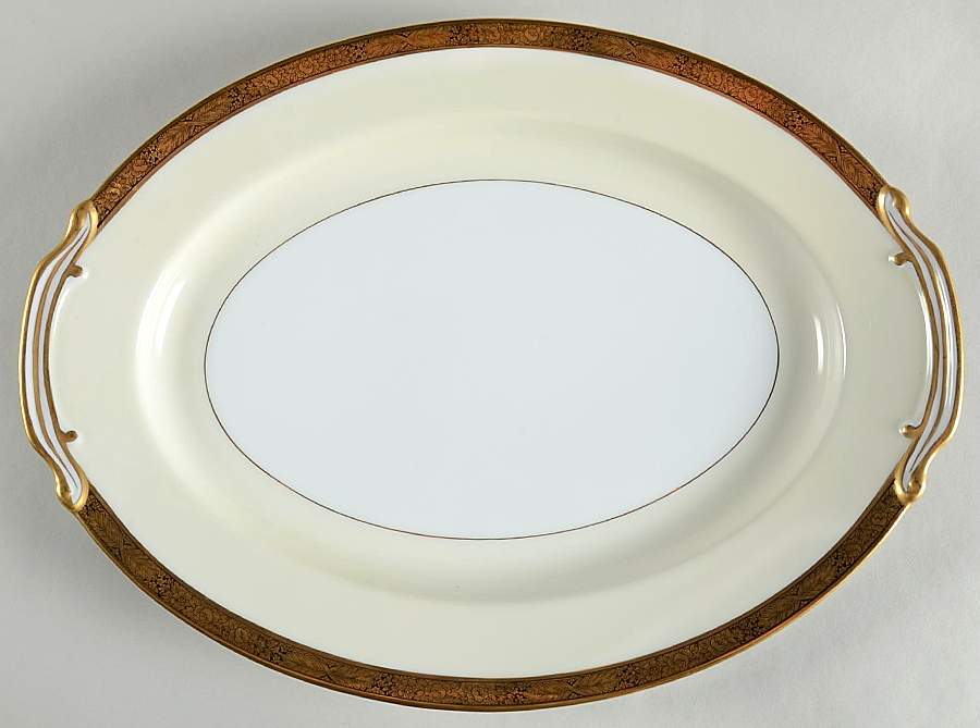 Goldkin (4985) 13" Oval Serving Platter by Noritake-1