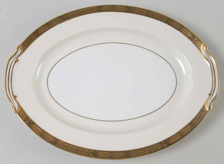 Goldkin (4985) 11" Oval Serving Platter by Noritake-1