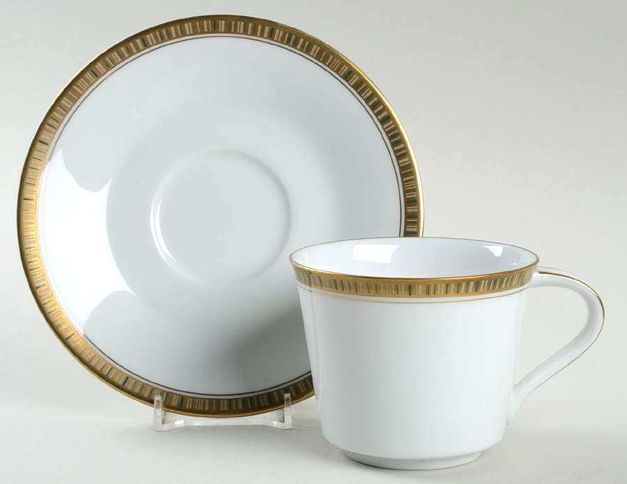 Goldlane Flat Cup & Saucer Set by Noritake-1
