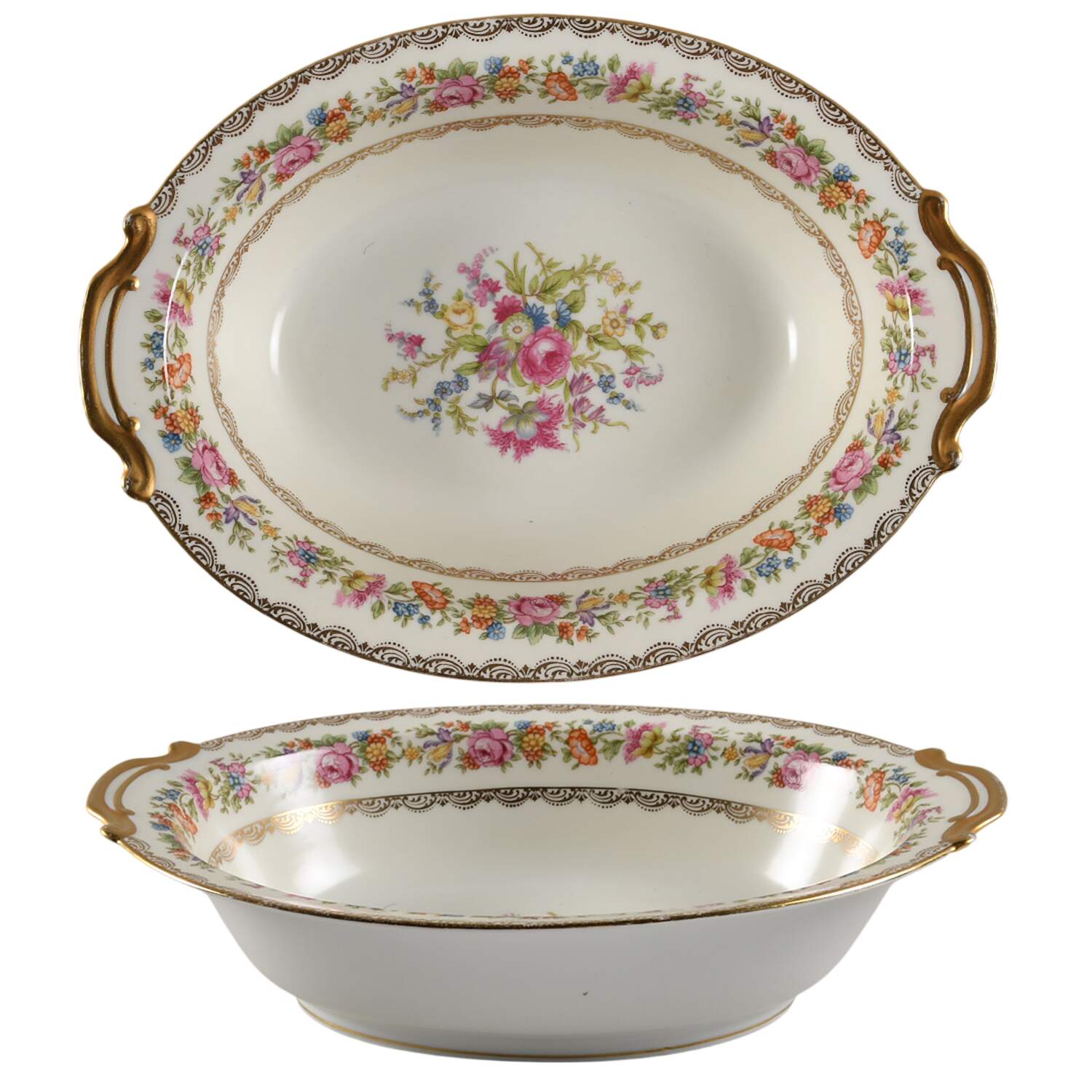 Goldlace 10" Oval Vegetable Bowl by Noritake-1