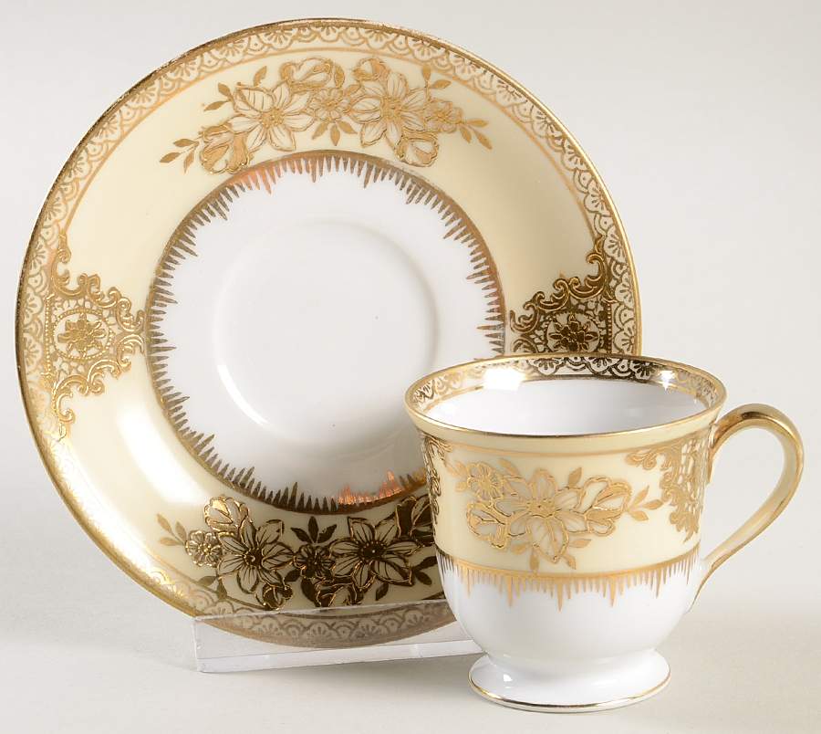 Goldlinda Footed Demitasse Cup & Saucer Set by Noritake-1