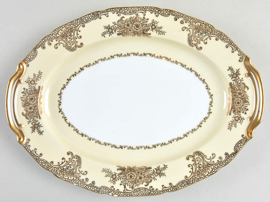 Goldlure 11" Oval Serving Platter by Noritake-1