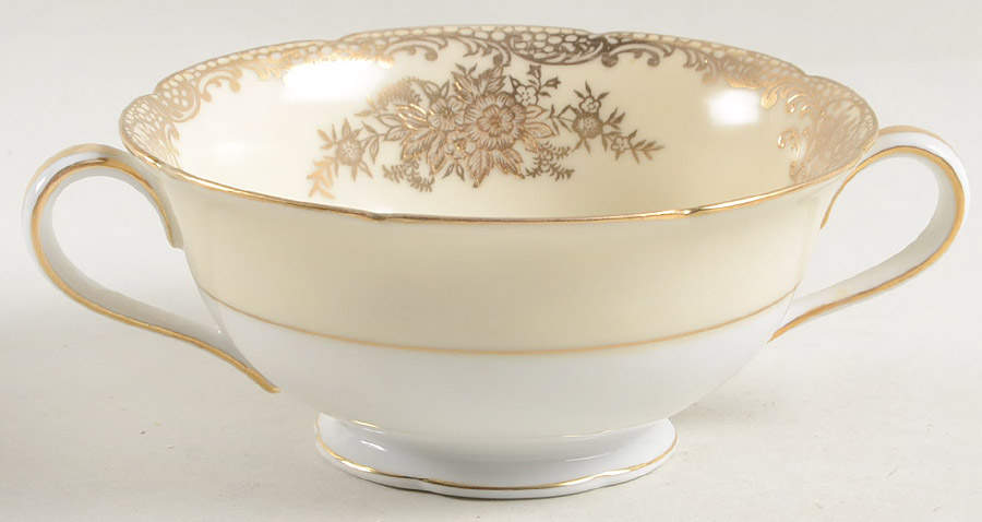 Goldlure Footed Cream Soup Bowl by Noritake-1
