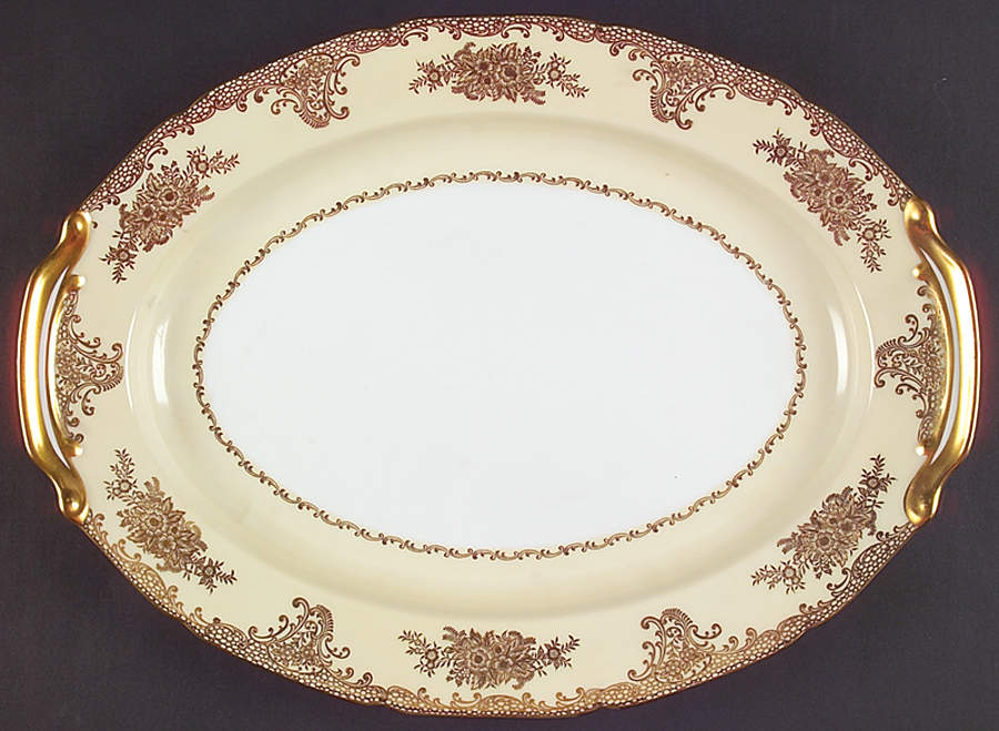 Goldlure 16" Oval Serving Platter by Noritake-1