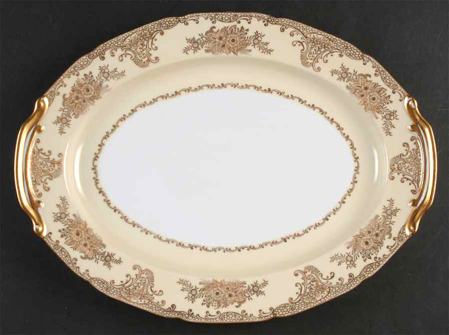 Goldlure 13" Oval Serving Platter by Noritake-1