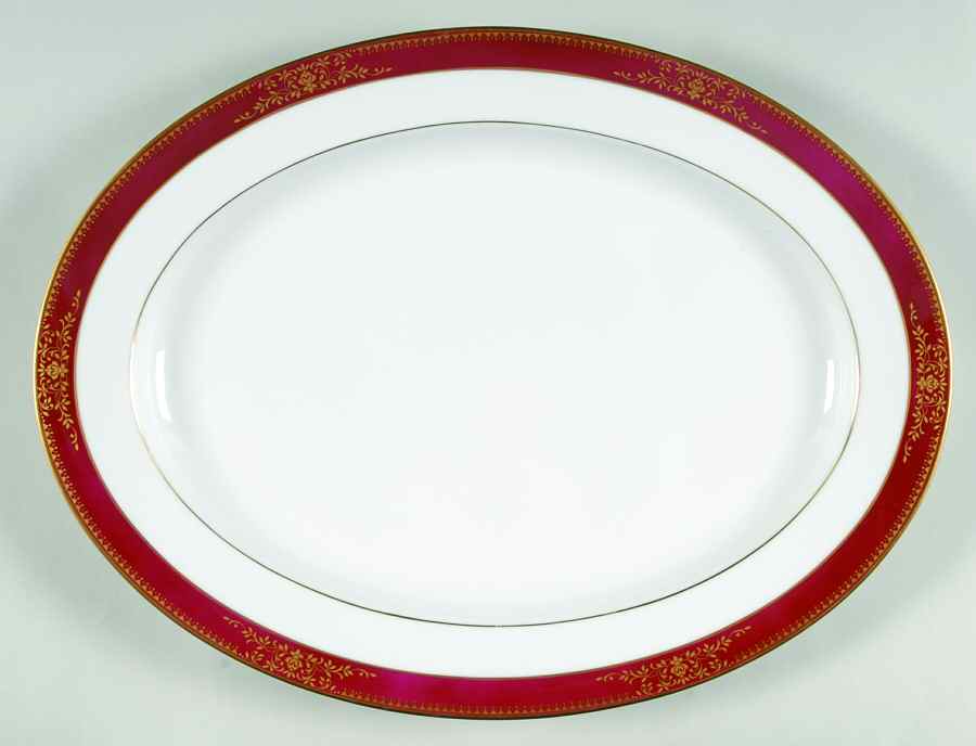 Goldmere 16" Oval Serving Platter by Noritake-1