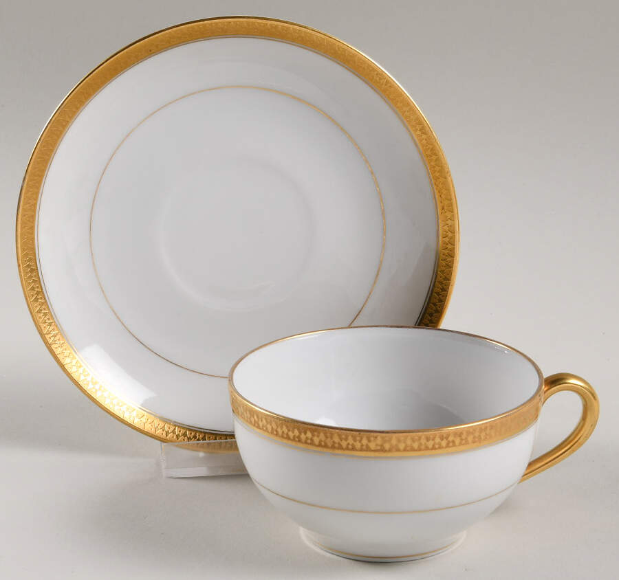 Goldridge Flat Cup & Saucer Set by Noritake-1