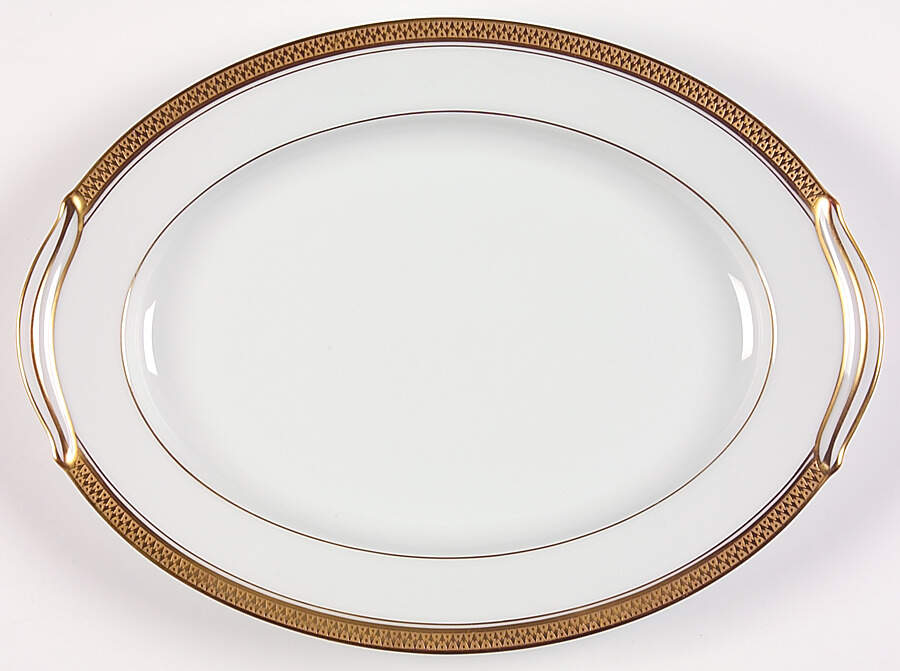 Goldridge 12" Oval Serving Platter by Noritake-1