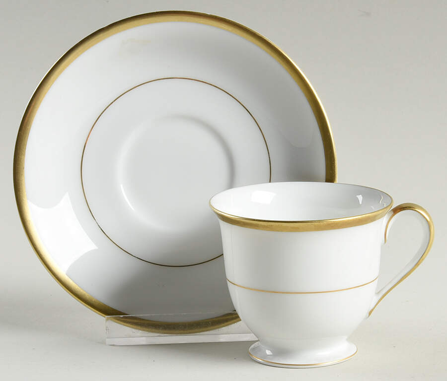 Goldray Footed Demitasse Cup & Saucer Set by Noritake-1