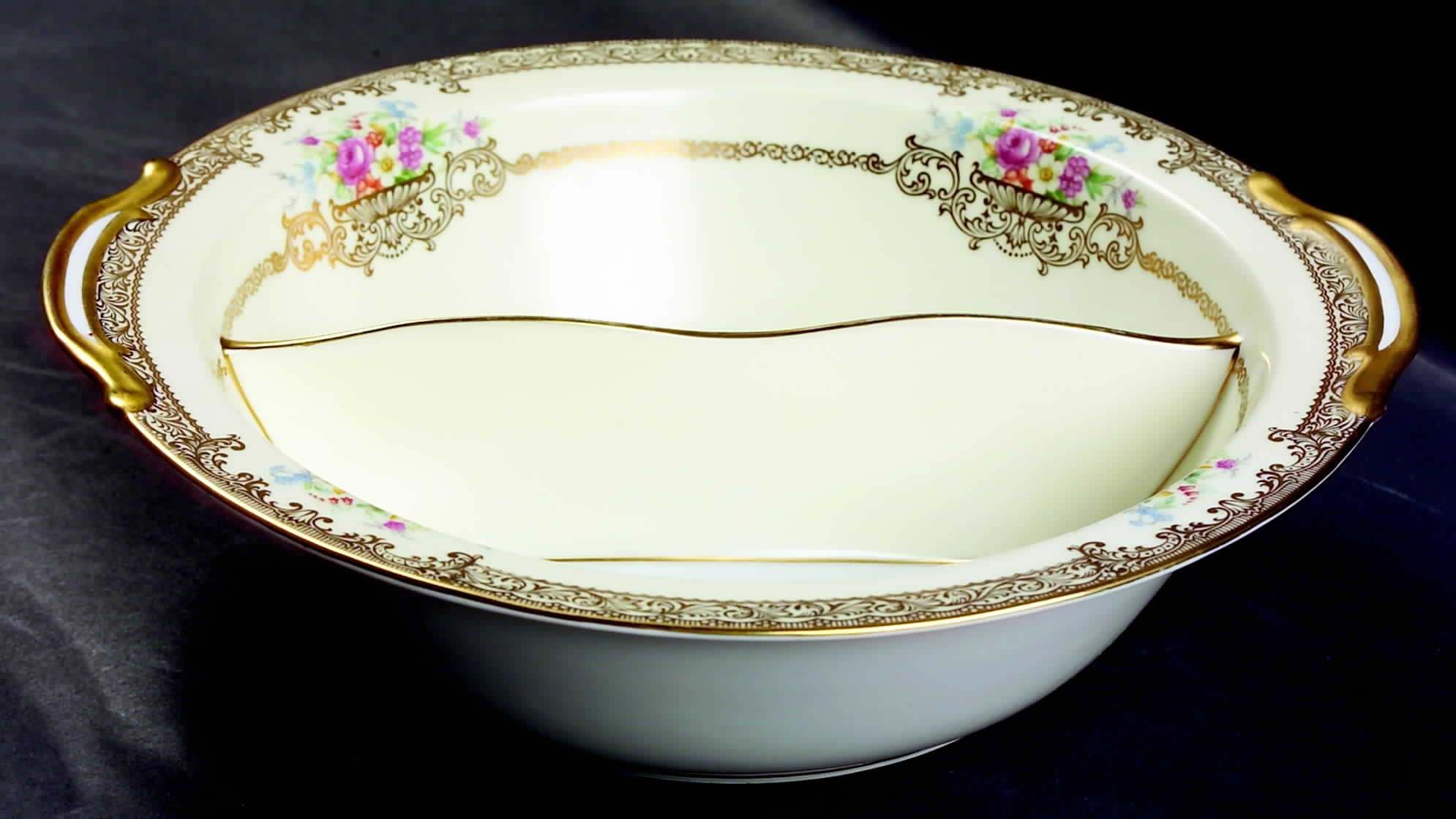 Goldrina Round Divided Vegetable Bowl by Noritake-1