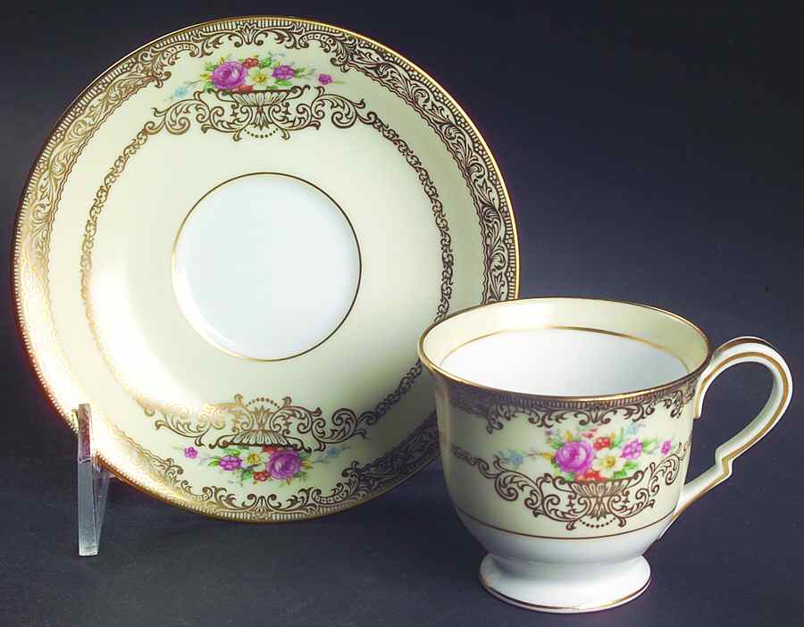 Goldrina Footed Demitasse Cup & Saucer Set by Noritake-1