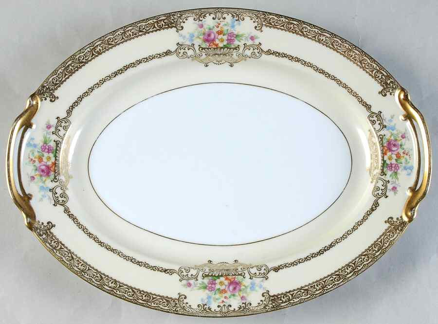 Goldrina 11" Oval Serving Platter by Noritake-1