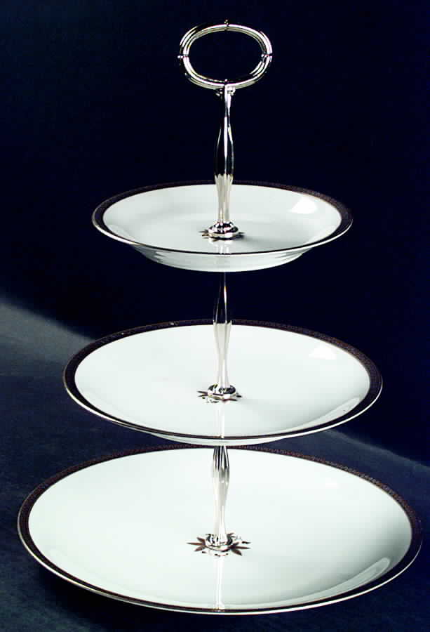 Goldston 13 7/8"-14 1/4" 3-Tiered Serving Tray(DP,SP,BB) HC by Noritake-1