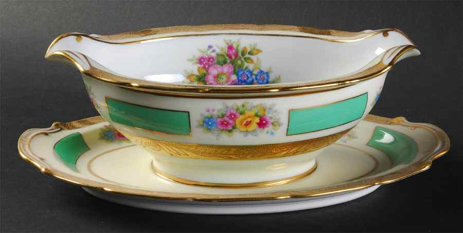 Goldtonia Gravy Boat with Attached Underplate by Noritake-1
