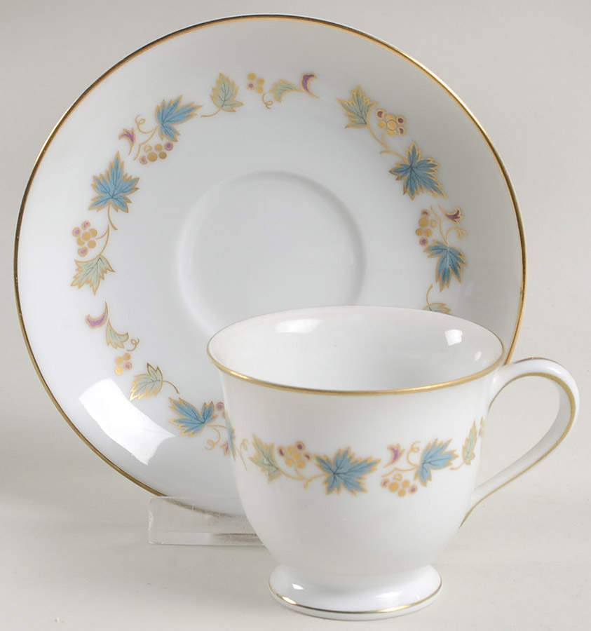 Goldvine Footed Demitasse Cup & Saucer Set by Noritake-1