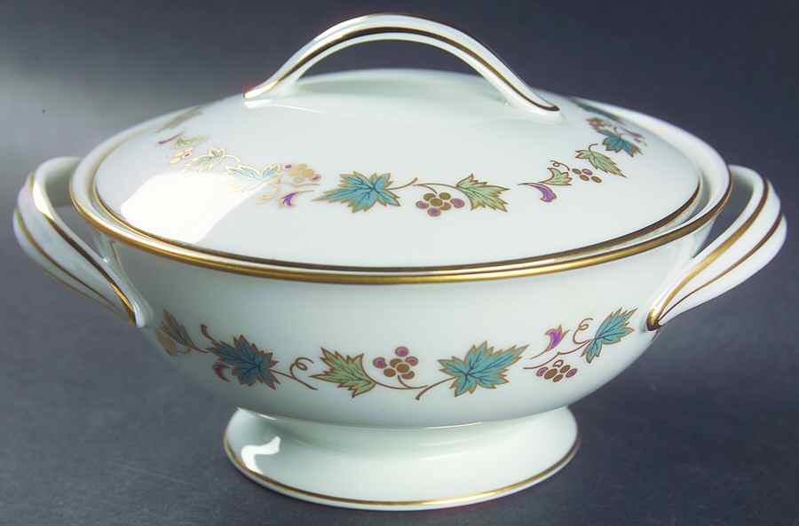Goldvine Sugar Bowl & Lid by Noritake-1