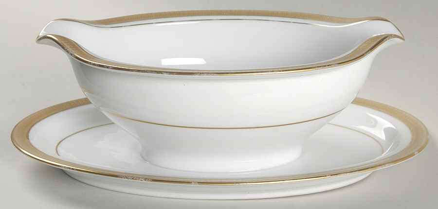 Goldwyn Gravy Boat with Attached Underplate by Noritake-1