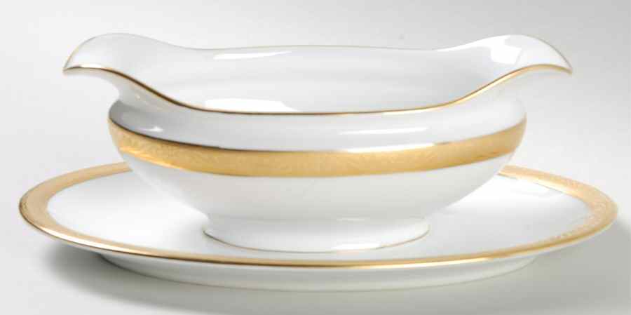 Goldwyn Gravy Boat with Attached Underplate by Noritake-1