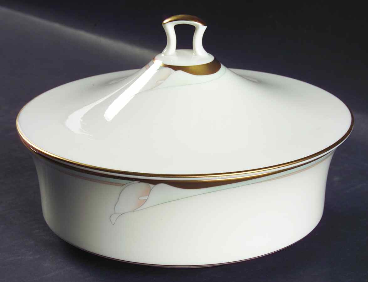 Golden Lily Large Round Covered Vegetable by Noritake-1