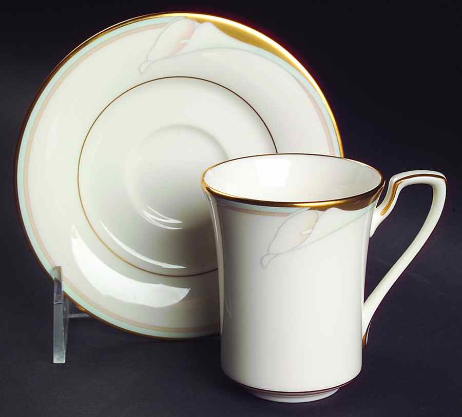 Golden Lily Flat Demitasse Cup & Saucer Set by Noritake-1
