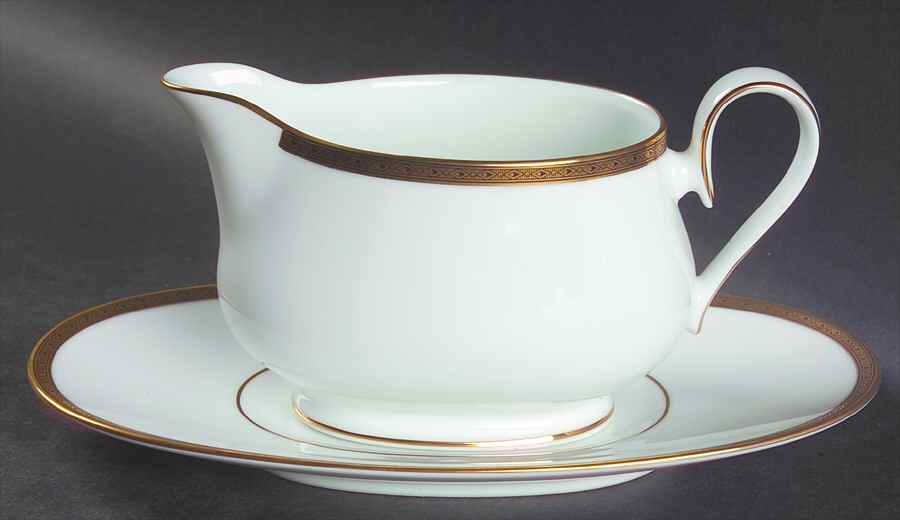 Golden Myth Gravy Boat & Underplate by Noritake-1